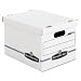 Bankers Box 0070308 Stor/file storage box, lift-off lid, letter/legal, 12x10x15, white, 4/ct