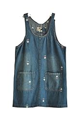 Denim Embroidered Short General Print Summer  Dress