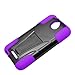 HTC Desire 510 Black And Purple Hardcore Slim Kickstand Cases