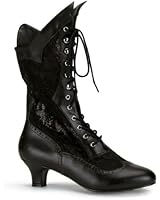 Victorian Lace Insert High Wedding Boots Lace Goth Granny Boots 115