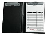 Produkt-Bild: Sigel KC626 Kassenblockmappe, mit 2 Metallklemmen und Stifthalter, schwarz, Kunststoff, f&uuml;r 100x165 mm, 1 ST