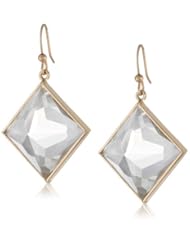 Kelly Wearstler Hudson 18k Gold Plated Clear Faceted Crystal Earrings