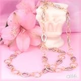 14K 2-Tone 36-inch Ovals & Circles Necklace