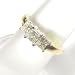 14K Two-Tone Gold Princess Cut Diamond Three-Stone Ring - 1.00 Ct.