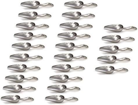 5 oz Stainless Steel Scoop, 8.25" Long by 2.75" Wide, Set of 25