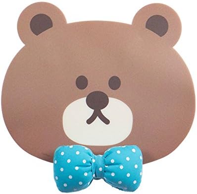 Wrist Cushion Mouse Pad 3 Type Animal Character / Computer Pc / Laptop (Bear &amp; Ribbon)