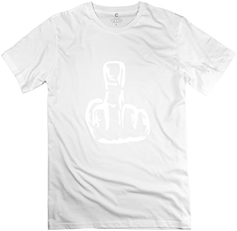 JIEN Men's Raise Middle Finger T-shirt XXL