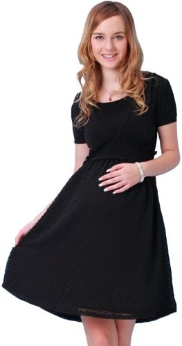 Sweet Mommy Dobby Chiffon Maternity and Nursing Dress BKM