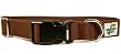 Designer Dog Collar - Bamboo Tree Bark Double Layer Buckle Dog Collar - Brown - Medium - Made in USA