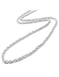 16" Loose Rope Chain in 14K White Gold