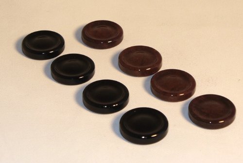 Worldwise Imports Alabaster 1/4in Checker/Backgammon Pieces (30)