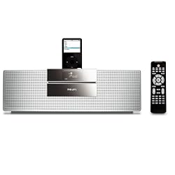 Philips Executive 30-Watt Micro Speaker System with iPod Dock (Black/Silver)