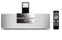 Philips Executive 30-Watt Micro Speaker System with iPod Dock (Black/Silver)