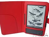 Rioka Amazon KINDLE 3 case cover in red. Finely crafted durable design for latest generation . Non magnetic closure. Folds back for easy reading.