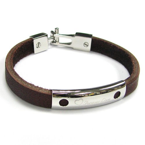 save more for Queenberry Valentines Gifts Stainless Steel (316L) Forever Love Dark Brown Flat Leather Cord 7.5mm Wristband Bracelet 7.9'' Best Deals save more for Queenberry Valentines Gifts Stainless Steel (316L) Forever Love Dark Brown Flat Leather Cord 7.5mm Wristband Bracelet 7.9'' Best Deals