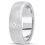 0.34ctw Diamond 14K Gold Mens Wedding Band (7mm)