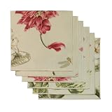 Rose Tree Hilo Table Linens Set Of 6 Napkins, Cream