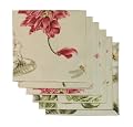 Rose Tree Hilo Table Linens Set Of 6 Napkins, Cream