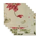 Rose Tree Hilo Table Linens Set Of 6 Napkins, Cream
