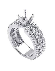 Semi Mounts & Duos With Comfort Fit 14K White Gold Can Also Be Made In Platinum or Other Colors 18K And 24K Is Also Available 1.86ct tw SI1 Clearity and H or I Color