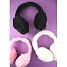 Girls Round soft fur fabric Earmuff. In black. Adjustable size