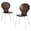 Modern Stacking Chairs 2 pk - Espresso