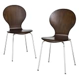 Modern Stacking Chairs 2 pk - Espresso