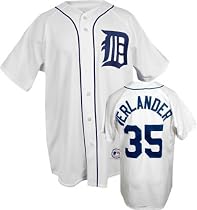 Justin Verlander White Majestic MLB Home Replica Detroit Tigers Jersey - Large