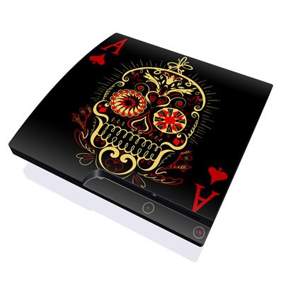 Skinsdecals on Muerte Design Skin Decal Sticker For The Ps3 Slim