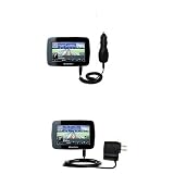 Essential Kit for the Navigon 2100 max - includes Car and Wall Charger with Rapid Charge Technology - Gomadic Brand w/ TipExchange Technology