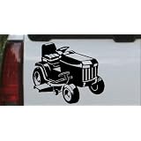 6in X 5.1in Black -- Lawn Mower Lawn Care Landscaping Business Car Window Wall Laptop... by Rad Dezigns