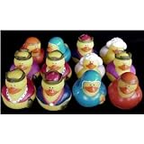 One Dozen (12) Rubber Duckie Ducky Duck Christmas Nativity Scene