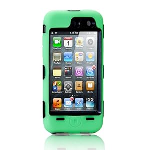 Click Here For Cheap Ntk Premium For Itouch Ipod Touch 4 4g Silicone Case With Hard Shell Inside Case With Built In Touch Screen Protector Film 2 Layer Case -green For Sale