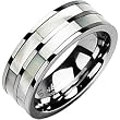 Spikes Tungsten Carbide Dual Mother of Pearl Men's Ring