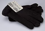 Ladies Girls REAL SHEEPSKIN Gloves 06604 M Black