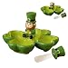 Grasslands Road So Lucky Celtic Leprechaun 4 Leaf Clover Divided Dip Bowl with Derby Hat Spreader