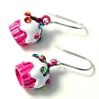 Hot Pink Cupcake Birthday Dangle Earrings Fashion Jewelry