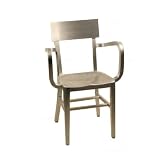 Indoor Furnitures item: Alston AC383AR Melanie Brushed Alumimun Arm Chair