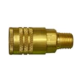 Interstate Pneumatics CO441B 1/4 x 1/4 Inch MPT ARO Series Brass Coupler