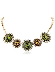 Betsey Johnson "A Day at the Zoo" Leopard Bead Frontal Necklace, 19"