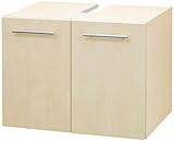 Fackelmann 84327 ACTIVE Waschbeckenunterschrank, Front Flipp, 2 Türen, H/B/T 45x60x41 cm