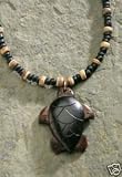 Hawaiian Choker Coconut Bead Wood Turtle Tiger #2