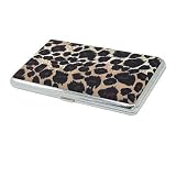 Leopard Print Ladies Cigarette Hard Case Metal Holder