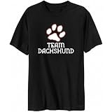 T-Shirt Black  Dachshund Team - Dog Paw  Dog