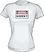 Warning - Horny Sign Style Logo Women's Tee Shirt Babydoll Large White