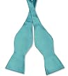 Biagio SELF TIE Bow Tie Solid TURQUOISE AQUA BLUE Color Men's BowTie