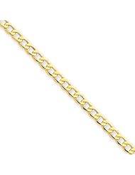 3.35mm, 14 Karat Yellow Gold, Curb Link Chain - 7 inch