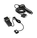 2-Piece Value Combo Pack Of Brand New Home Wall Travel Plug in Ac Charger + Vehicle Cigarette Lighter Power Car Charger with IC Chip For SanDisk Sansa e200, e250, e260, e270, e280, e200R, e250R, e260R, e270R, e280R MP3 Music Player