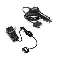 2-Piece Value Combo Pack Of Brand New Home Wall Travel Plug in Ac Charger + Vehicle Cigarette Lighter Power Car Charger with IC Chip For SanDisk Sansa e200, e250, e260, e270, e280, e200R, e250R, e260R, e270R, e280R MP3 Music Player
