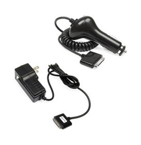 2-Piece Value Combo Pack Of Brand New Home Wall Travel Plug in Ac Charger + Vehicle Cigarette Lighter Power Car Charger with IC Chip For SanDisk Sansa e200, e250, e260, e270, e280, e200R, e250R, e260R, e270R, e280R MP3 Music Player